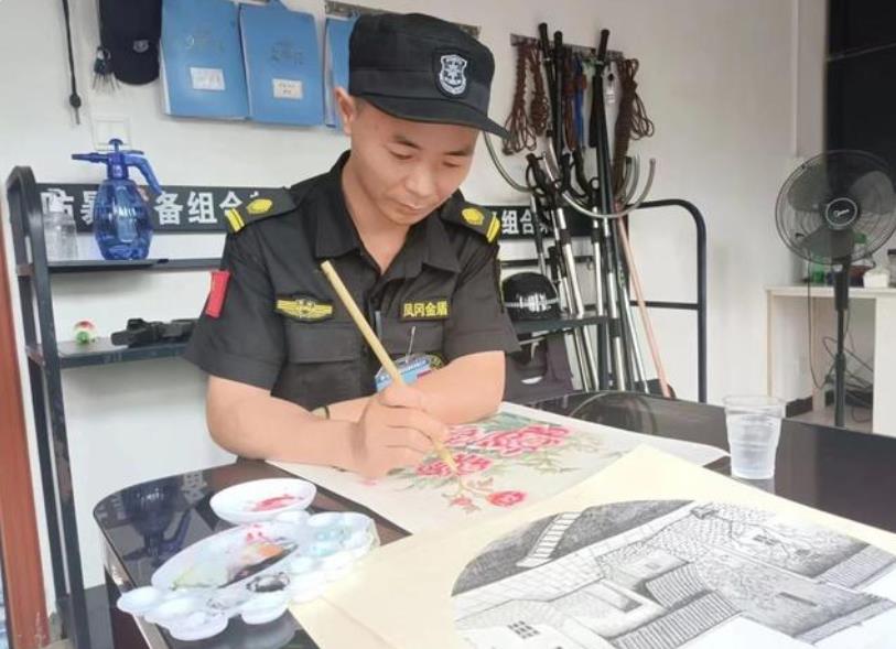 “畫家保安”舒勤：明月照，逐夢行